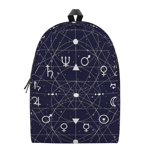 Geometric Zodiac Signs Print Backpack