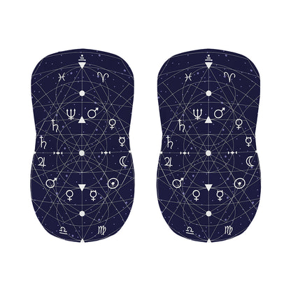 Geometric Zodiac Signs Print Bar Stool Covers