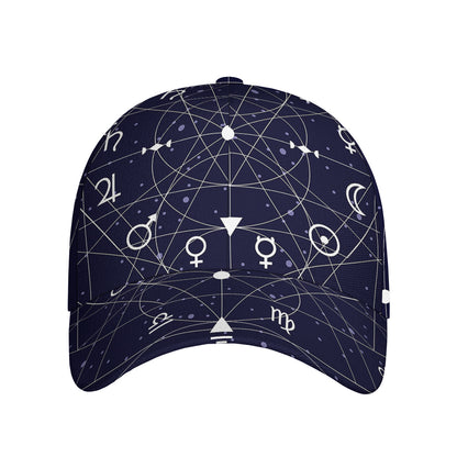 Geometric Zodiac Signs Print Baseball Cap