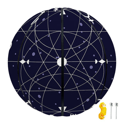 Geometric Zodiac Signs Print Basketball