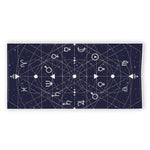 Geometric Zodiac Signs Print Beach Towel