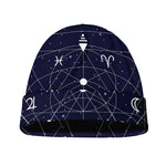 Geometric Zodiac Signs Print Beanie