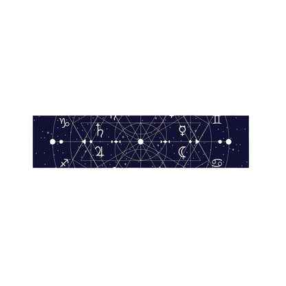 Geometric Zodiac Signs Print Bed Runner