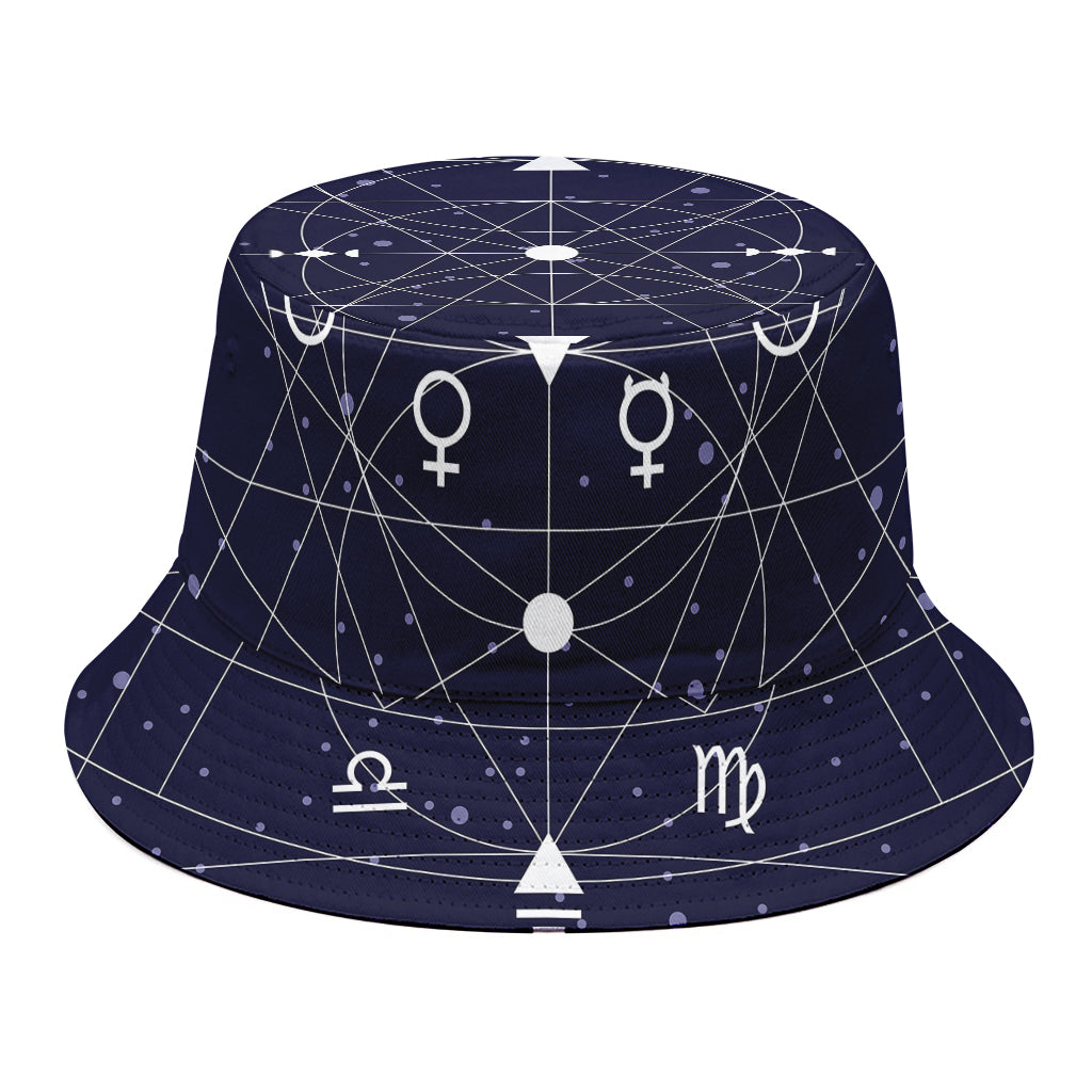 Geometric Zodiac Signs Print Bucket Hat