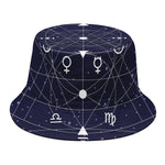 Geometric Zodiac Signs Print Bucket Hat