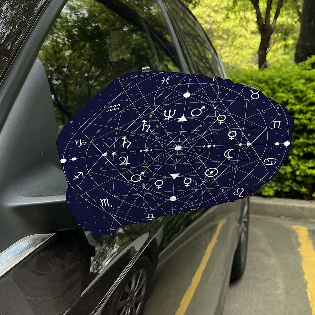 Geometric Zodiac Signs Print Car Side Mirror Covers