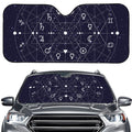 Geometric Zodiac Signs Print Car Windshield Sun Shade