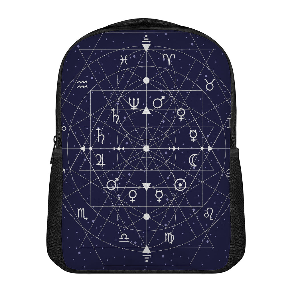 Geometric Zodiac Signs Print Casual Backpack