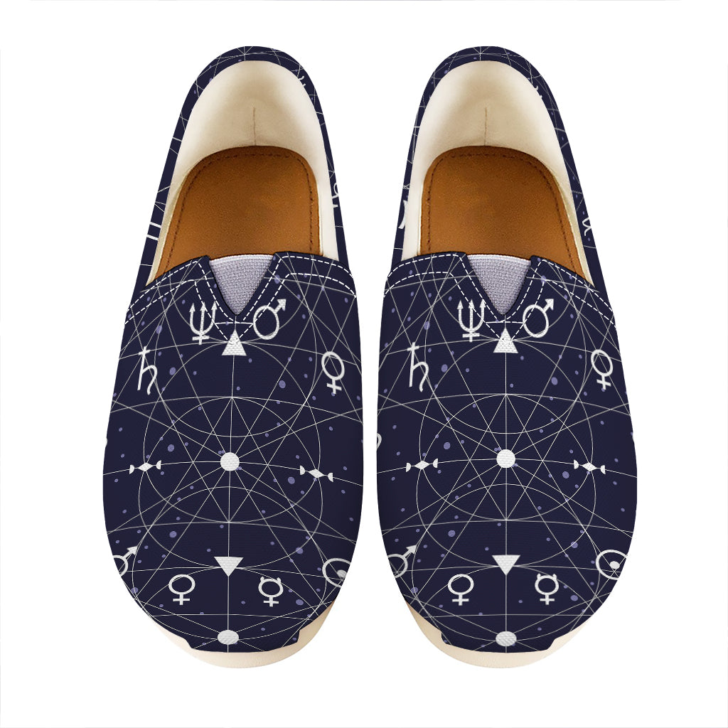 Geometric Zodiac Signs Print Casual Shoes