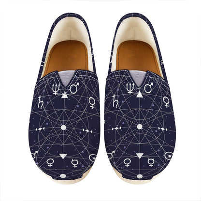 Geometric Zodiac Signs Print Casual Shoes