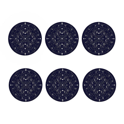 Geometric Zodiac Signs Print Coaster Set