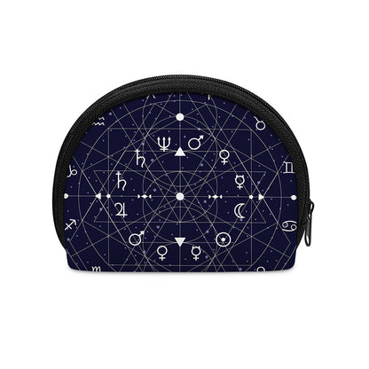 Geometric Zodiac Signs Print Coin Purse