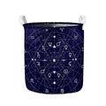 Geometric Zodiac Signs Print Collapsible Laundry Basket