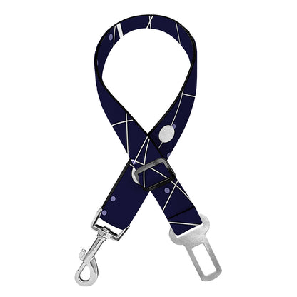 Geometric Zodiac Signs Print Dog Seat Belt