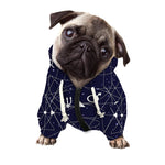 Geometric Zodiac Signs Print Dog Zip Up Hoodie