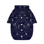 Geometric Zodiac Signs Print Dog Zip Up Hoodie