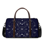 Geometric Zodiac Signs Print Duffle Bag
