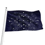 Geometric Zodiac Signs Print Flag