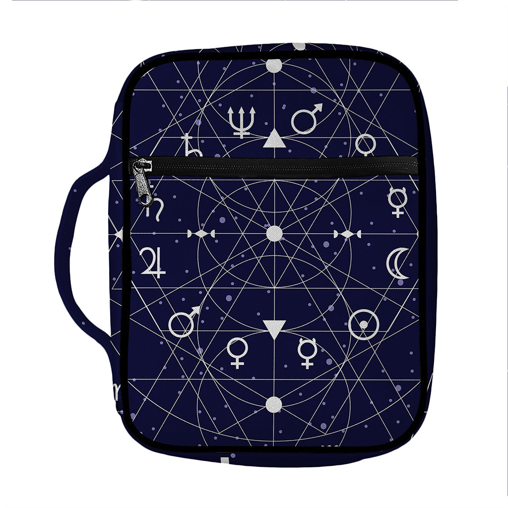 Geometric Zodiac Signs Print Front Pocket Bible Bag