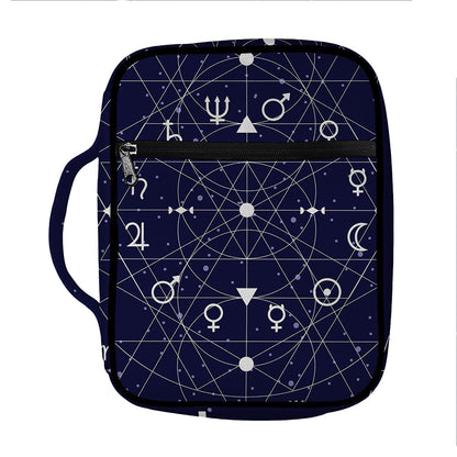 Geometric Zodiac Signs Print Front Pocket Bible Bag