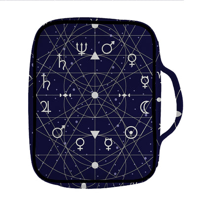 Geometric Zodiac Signs Print Front Pocket Bible Bag