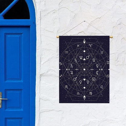 Geometric Zodiac Signs Print Garden Flag