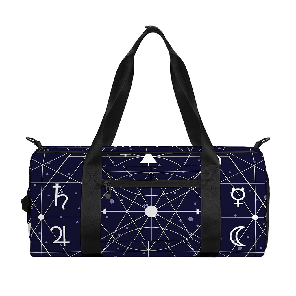 Geometric Zodiac Signs Print Gym Bag