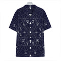 Geometric Zodiac Signs Print Hawaiian Shirt