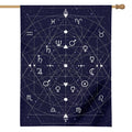 Geometric Zodiac Signs Print House Flag