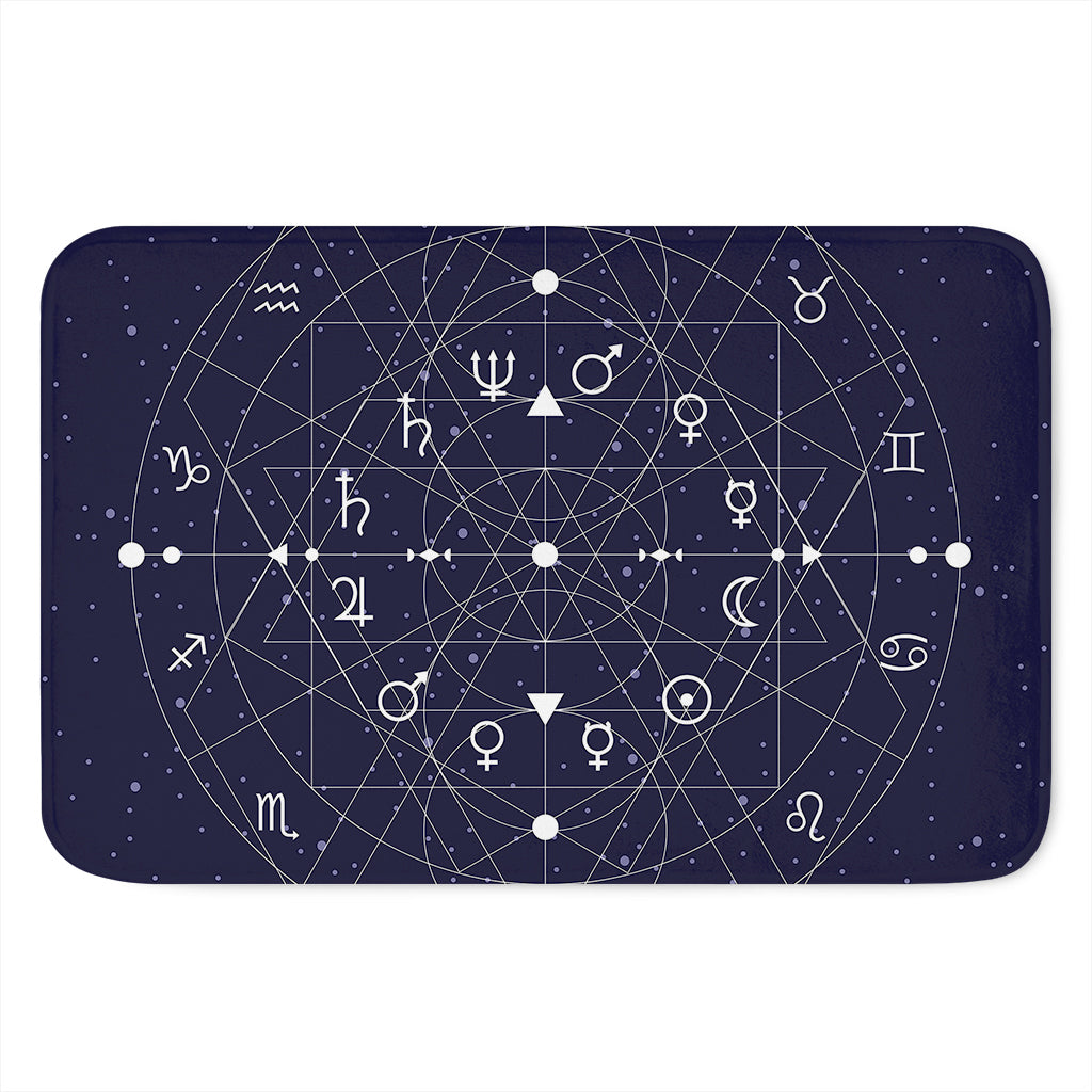 Geometric Zodiac Signs Print Indoor Door Mat