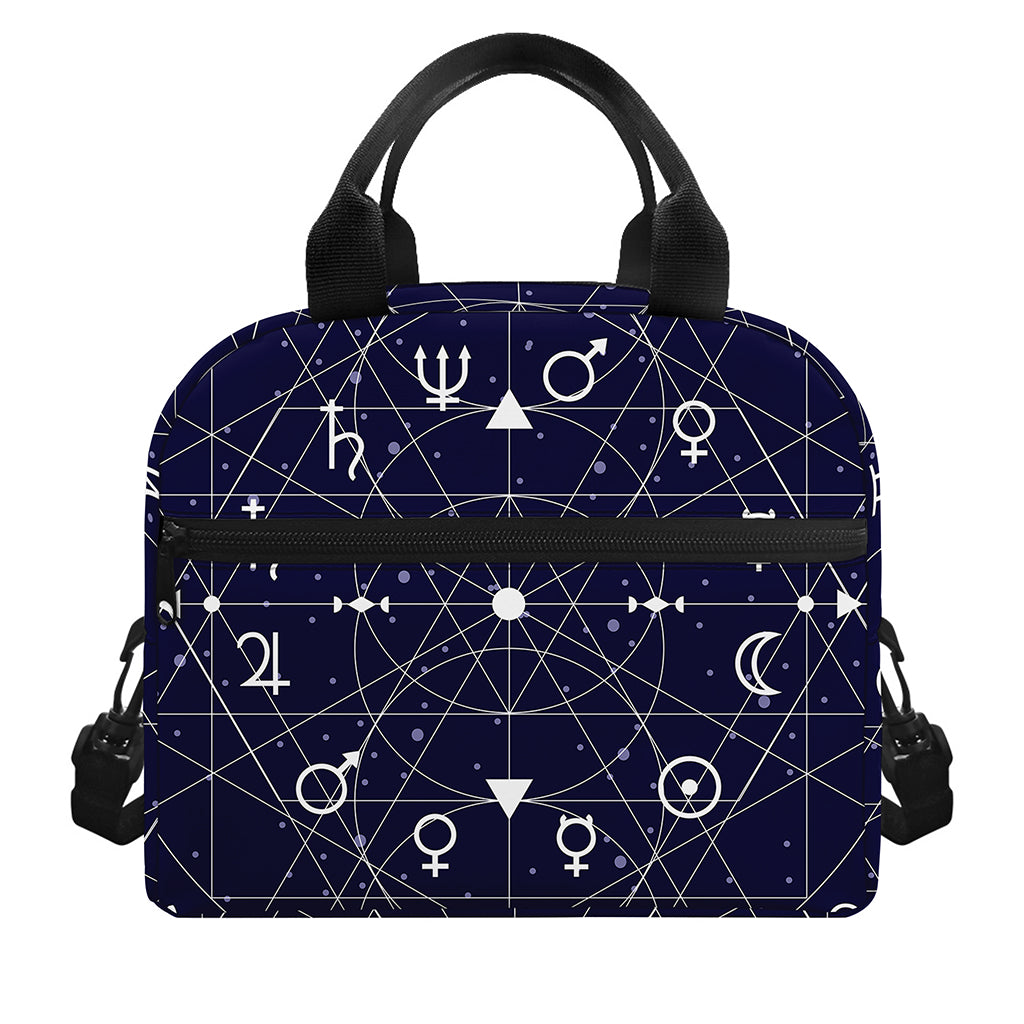 Geometric Zodiac Signs Print Insulated Lunch Bag