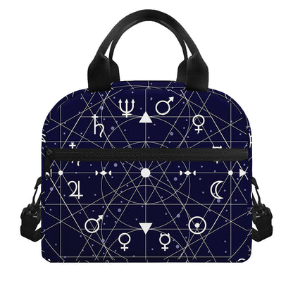 Geometric Zodiac Signs Print Insulated Lunch Bag