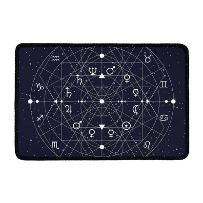 Geometric Zodiac Signs Print Kitchen Mat