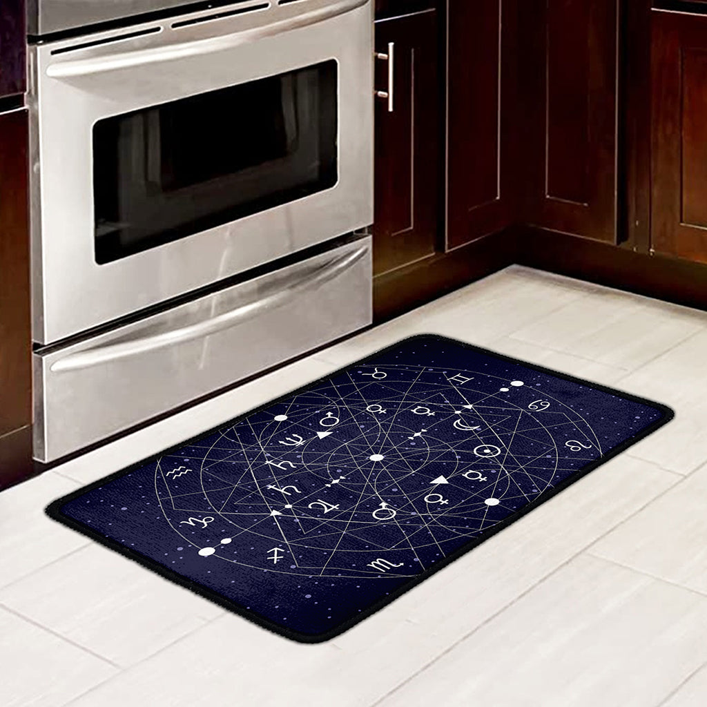 Geometric Zodiac Signs Print Kitchen Mat