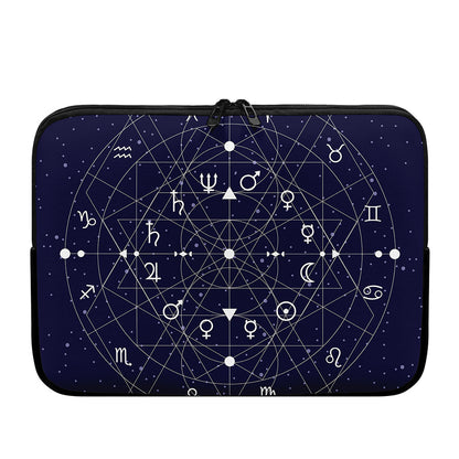 Geometric Zodiac Signs Print Laptop Sleeve