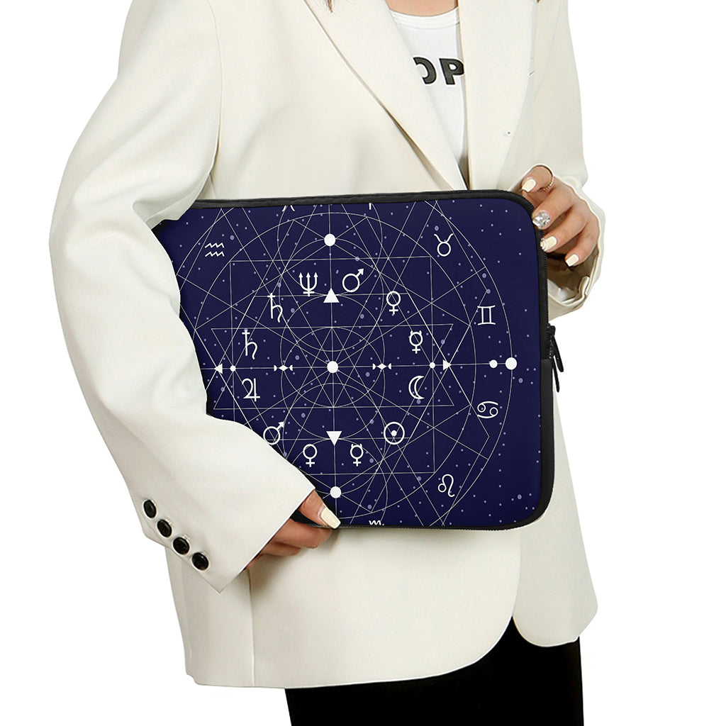 Geometric Zodiac Signs Print Laptop Sleeve