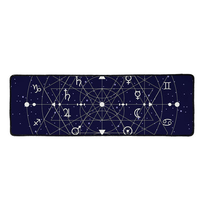 Geometric Zodiac Signs Print Long Kitchen Mat