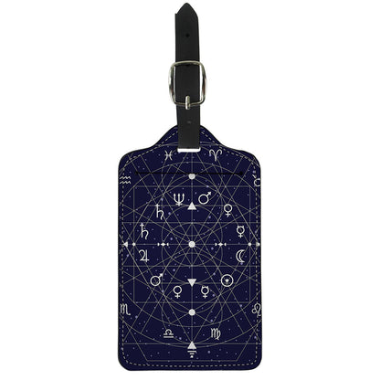 Geometric Zodiac Signs Print Luggage Tag
