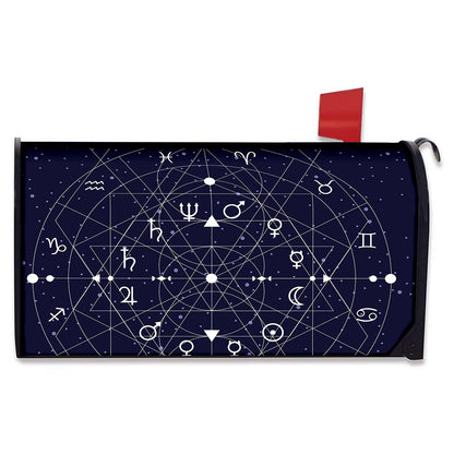 Geometric Zodiac Signs Print Mailbox Cover