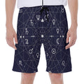 Geometric Zodiac Signs Print Men's Beach Shorts