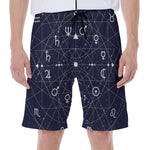 Geometric Zodiac Signs Print Men's Beach Shorts