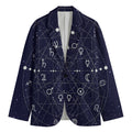 Geometric Zodiac Signs Print Men's Blazer
