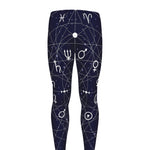 Geometric Zodiac Signs Print Men's leggings