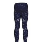 Geometric Zodiac Signs Print Men's leggings