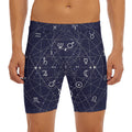 Geometric Zodiac Signs Print Men's Long Boxer Briefs