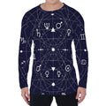 Geometric Zodiac Signs Print Men's Long Sleeve T-Shirt