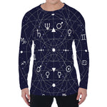 Geometric Zodiac Signs Print Men's Long Sleeve T-Shirt