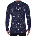 Geometric Zodiac Signs Print Men's Long Sleeve T-Shirt