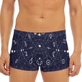 Geometric Zodiac Signs Print Men's Short Boxer Briefs