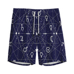 Geometric Zodiac Signs Print Men's Sports Shorts